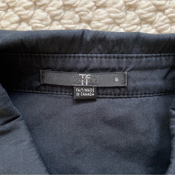 Teenflo tailored black cotton blouse - Picture 8 of 8